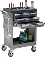 Mobile tool cabinets with 3 small drawer